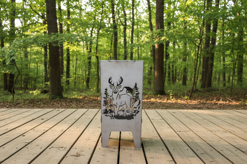 Feuerkorb "Hirsch im Wald"