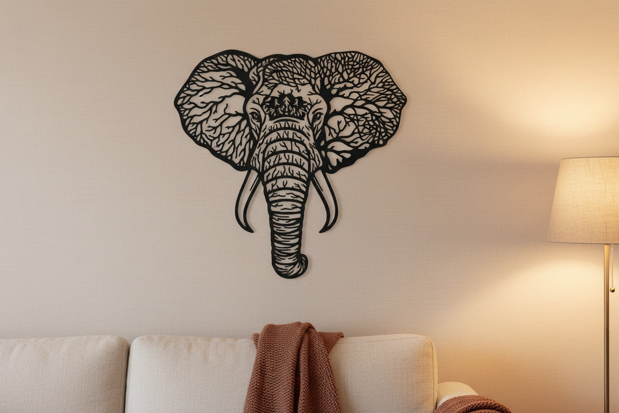 Wandkunst Metall "Elefant" Astoptik