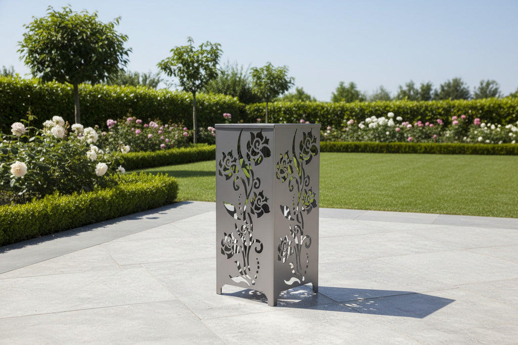 Dekosäule / Metallsäule "Rosenranken"