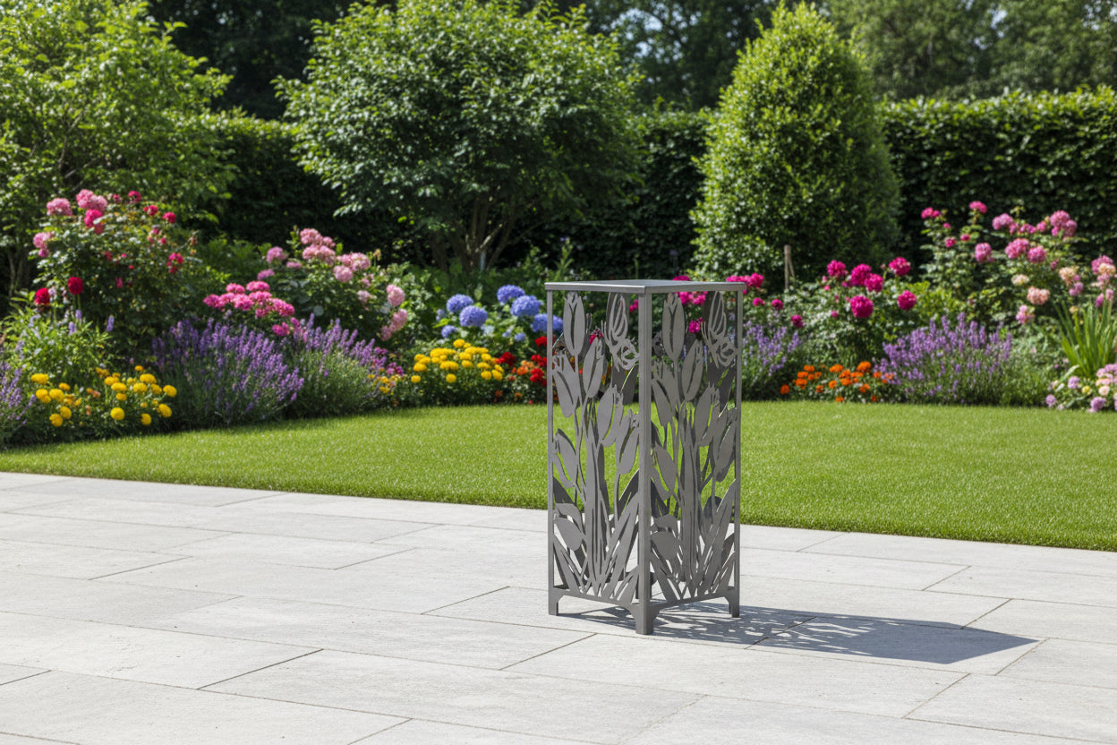 Dekosäule / Metallsäule "Tulpenzauber"
