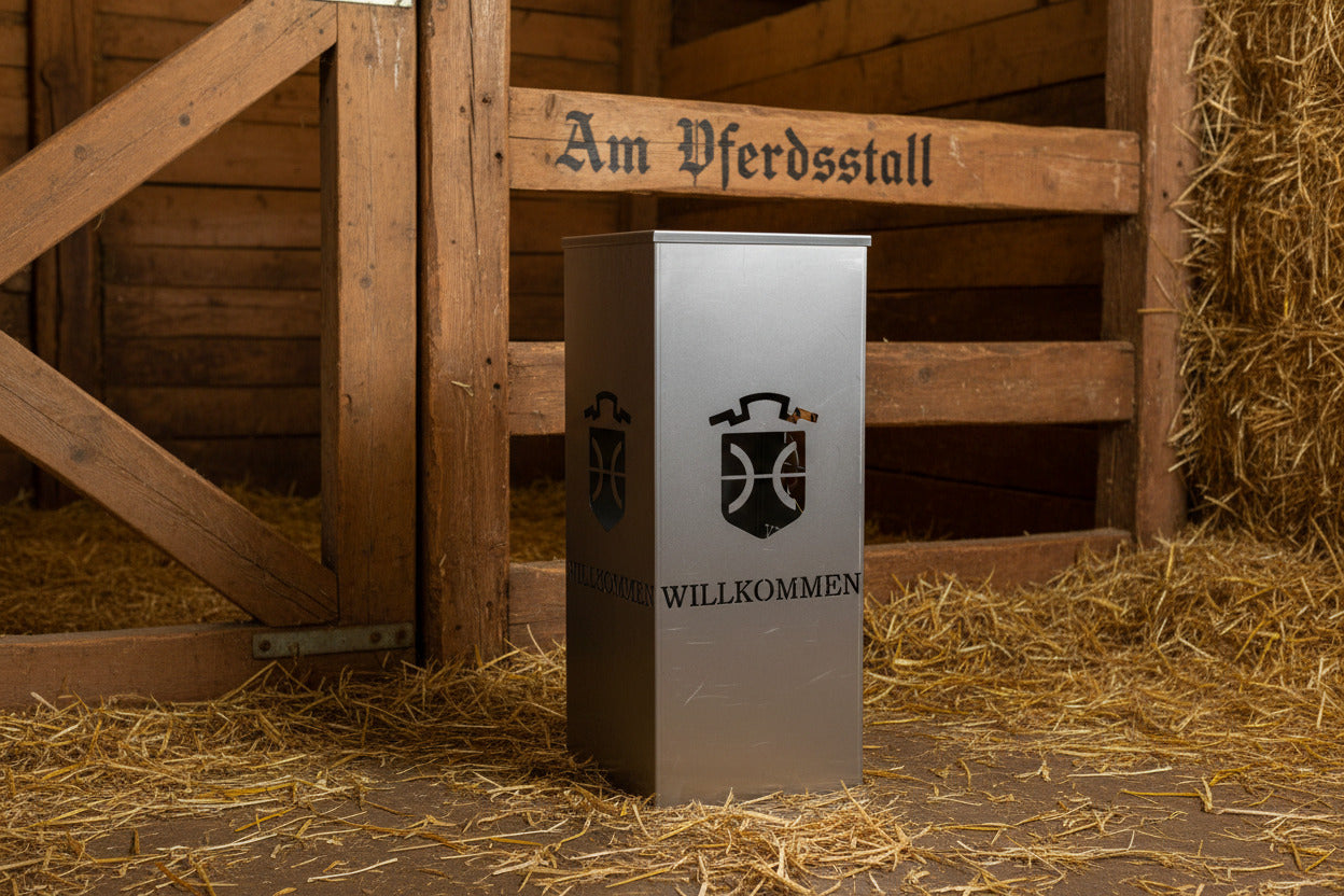 DekoäuleWillkommen Holsteinermotiv
