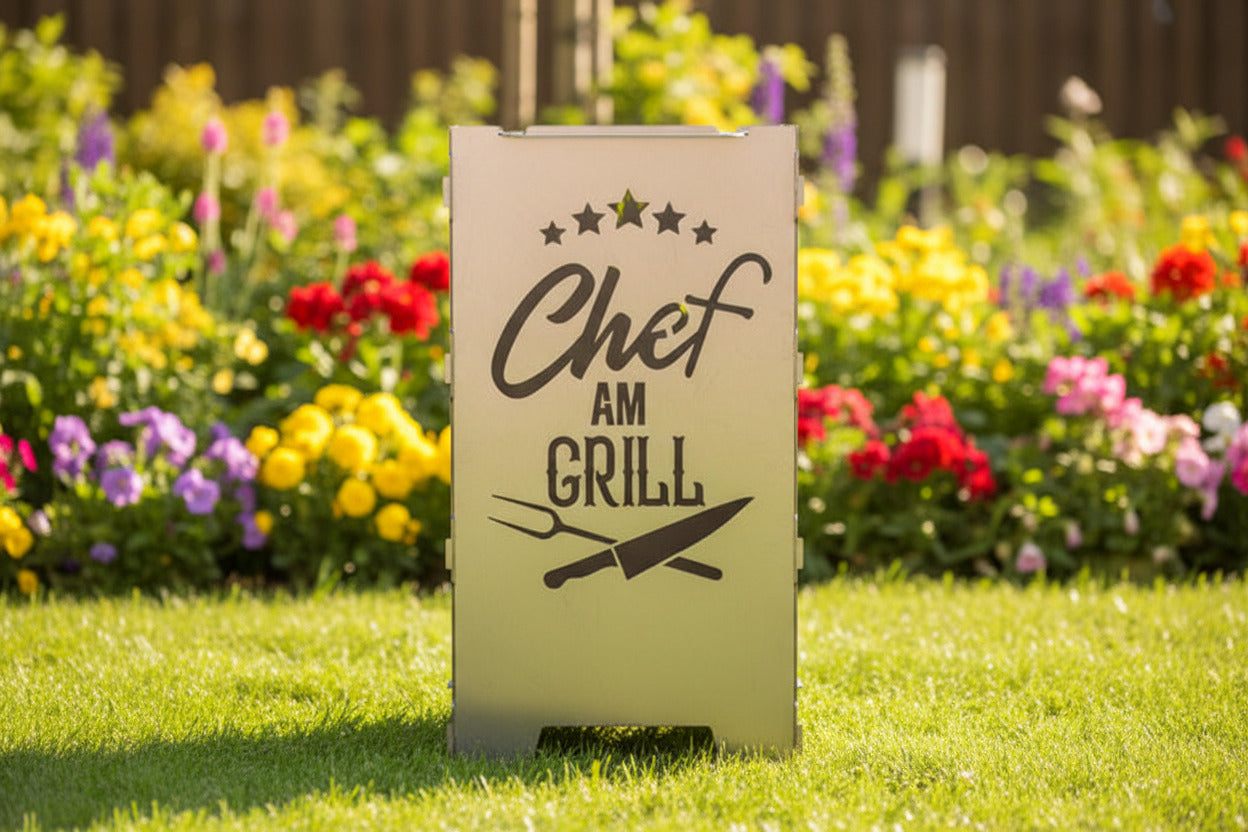 Feuerkorb "Chef am Grill"