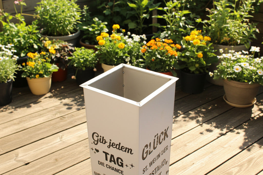 Dekosäule / Metallsäule "Gib jedem Tag..."