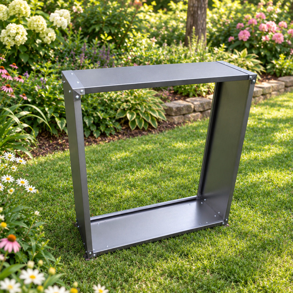 Metallregal für Brennholz