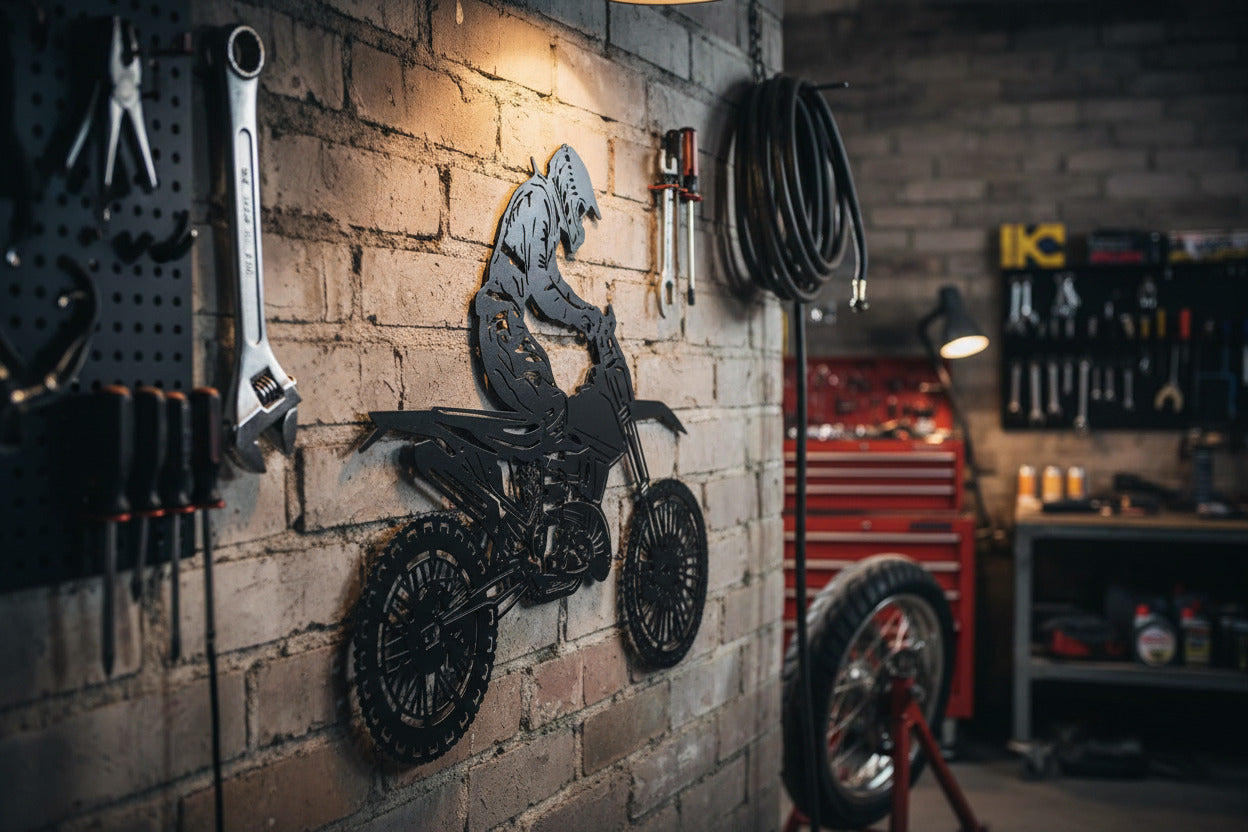 Wandkunst Metall "Motocross"